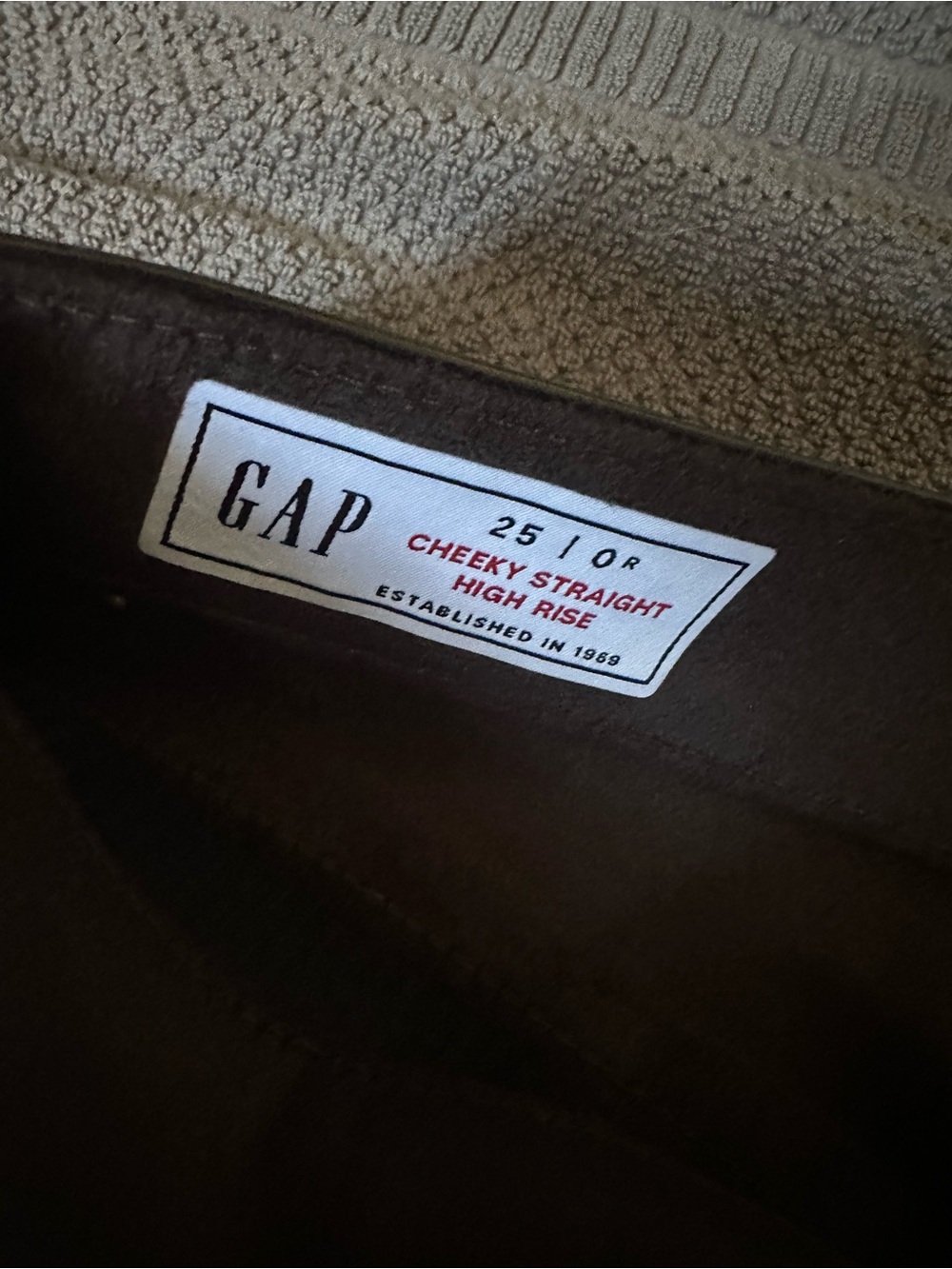 GAP Black Faux Leather Croc-Embossed Straight Leg Pants - Picture 3 of 4